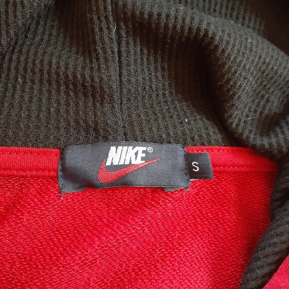 Nike Just Do It All-Over Print Logo Full-Zip Hoodie Mens Size Small Red - Picture 7 of 7